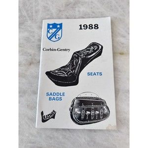 Vintage manual motorcycle seat and bags 1988 Original Book Corbin-Gentry